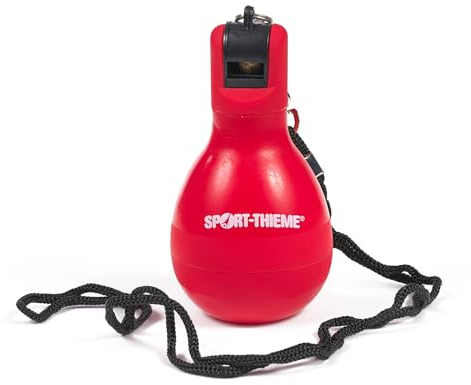 Sport-Thieme Handpfeife Touch | Pfeift auf Druck | Schul- und Vereinssport | Hautfreundliches PVC | Signalrot