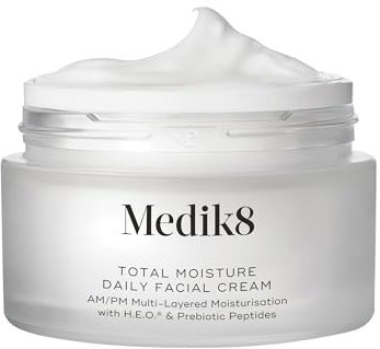 Medik8 Total Moisture Daily Facial Cream – Hyaluronic Acid Moisturiser, Day & Night Face Cream, Clinically Proven Instant, Deep & Lasting Moisturisation, Fragrance-Free For All Skin Types – 50 ml