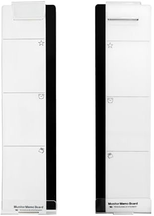 Husalsea Acrylic Memo Board, Clear Desk Accessories for Men and Women, Office Accessories with Sticky Notes Holder, Message Board for Desktop Monitors with Phone Slot Option (Phone Slot Memo Boards)