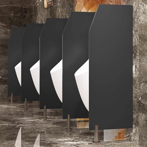 Urinal-Trennwand für Herrentoilette in Einkaufszentren, Hotels, Bars und Schulen, 1 Stück, Schwarz