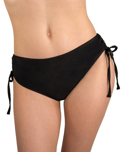 MYLILY Braga Bikini Mujer con Cordones | Braga Bikini Negro Mujer | Bragas Bikini baño con Volantes | Bragas de Bikini