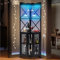 EROMMY Weinschrank, Barschrank Vintage mit Led Licht & Glashälter, Eckschrank aus Metallrahmen, 5 Stufen Küchenschrank mit Kippschutz für Küche Esszimmer Wohnzimmer, Schwarz