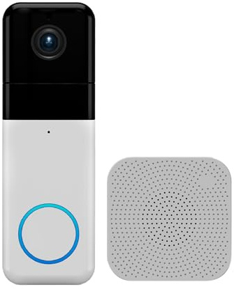 Wyze Wireless Video Doorbell Pro (Chime Included) with Easy-to-Use Design, 1440 HD Video, 1:1 Head-to-Toe View (1:1 Aspect Ratio), 2-Way Audio, Night Vision
