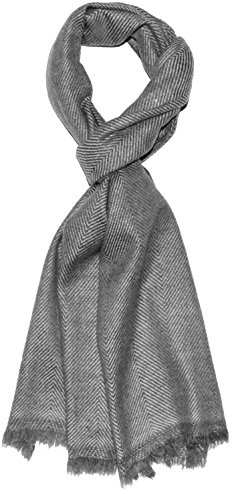 Lorenzo Cana Bufanda para hombre, 100% cachemira, 30 cm x 180 cm, gris antracita, gris claro, mullida, ligera, de cachemira, para invierno, bufanda para hombre, 783158811, Gris claro antracita, 30 x