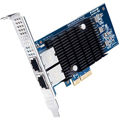 ipolex Tarjeta de Red de 10 GB, 2 Puertos RJ45, Nic de 10 GbE en comparación con Intel x550-T2, Compatible con Windows Server/Windows/Linux/VMware (no Compatible con Mac OS, Modo de omisión)
