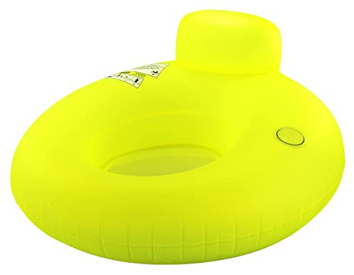 BEST SPORTING Wassersessel mit Rückenlehne, aufblasbar, gelb oder rot (gelb)