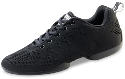 Anna Kern herr dans-sneakers 4020 djärv – textil svart – normal bredd – 1 cm sneakerklack – delad PU-sula, svart, 47 1/3 EU