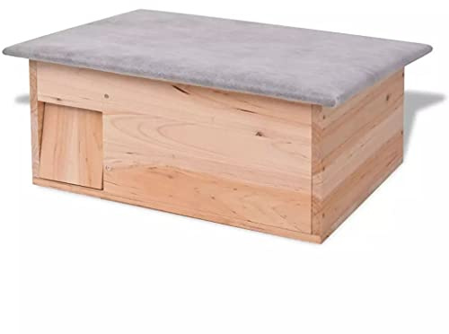 YITHOPI Maison pour hérisson, fête hivernale, kit de construction, cabane pour hérisson, clapet, entrée labyrinthe, 45 x 33 x 22 cm, bois