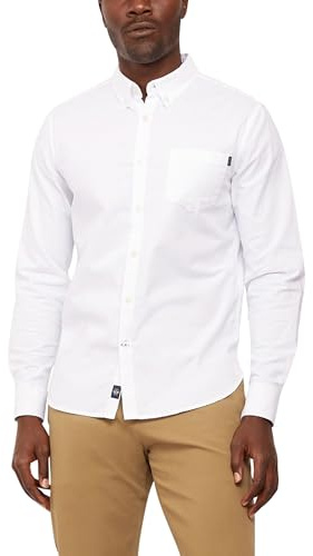 Dockers STRETCH OXFORD SHIRT, Camisa Hombre, Paper White, M