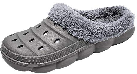 CERYTHRINA Hommes et Femmes Doublure en Fourrure Sabots Mixte Chaussures de Jardin d'hiver Chaudes Gris 38