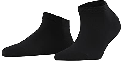FALKE Damen Sneakersocken Family W Sn nachhaltige Baumwolle kurz einfarbig 1 Paar, Schwarz Black 3009, 39-42