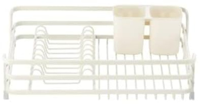 lakeland Cream Aluminium Dishrack - With Removable Cutlery holder
