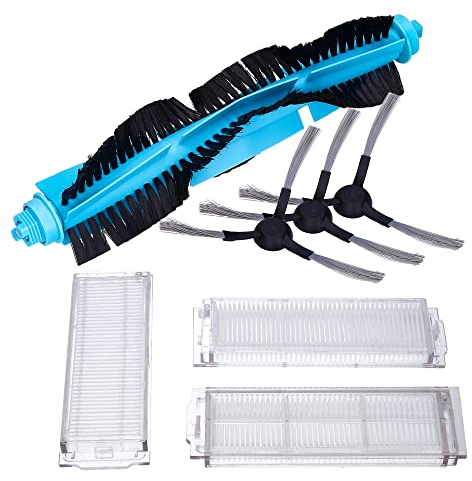 Wessper Ersatzteile Set Für Xiaomi Mi Robot Staubsauger | 3X Filter Hepa 3X Rotierende Bürste 1x Rotierende Welle In Blau | Kompatibel Mit Xiaomi Viomi V2/V2 Pro/V3/V3 Pro/V-RVCLM21B/Mijia STYJ02YM