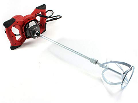 Acesunny Agitador de 1500 W, agitador de mortero, agitador de cemento, agitador de hormigón, 6 velocidades variables, mezclador de mortero único de cemento, mezclador de mortero
