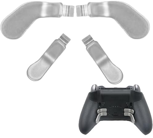 Anglepingping 4 PCS Elite Controller Paddles for Xbox One Elite Controller Series 2 Model 1797/1698,Stainless Steel Replacement Parts for Xbox Elite Controller Series 2 Core(Silver) [video game]