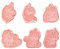 Moule Biscuit, 1 jeu 6 Pièces 3D Moule Biscuit en Plastique, Emporte Piece Enfants, Emporte Piece Licorne, Decoupoir Patisserie, pour DIY Biscuits Gâteau, pour Décoration de Biscuits, rose
