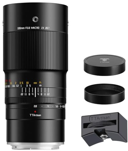 TTARTISAN Obiettivo ultra macro F2.8 da 100 mm, 2X, full frame per fotocamere Canon RF-Mount EOS-R, RP, R5, R5C, R6, R6II, R3, R7, R10