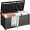 DWVO Gartenbox|450 Liter 142.1x67.6x60cm|Auflagenbox Aufbewahrungsbox Garten Kissenbox Outdoor Gartentruhe |Wasserdicht Gasdruckfeder|Für Sitzauflagen Gartengeräte & Kinderspielzeug|Schwarz