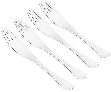 4PC-Household semplice e delicato lucido resistente alle alte temperature manico lungo coda di pesce cucchiaio forchetta a coda di pesce in acciaio inox