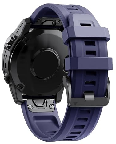 Générique Bracelet en Silicone Compatible avec Fenix ​​7X 7 6X 6 Pro 5 5X Plus Epix 2 Tactix Bravo Bracelet de montre 26mm 22mm Bracelet(Dark Blue,26mm Fenix5X 5XPlus)