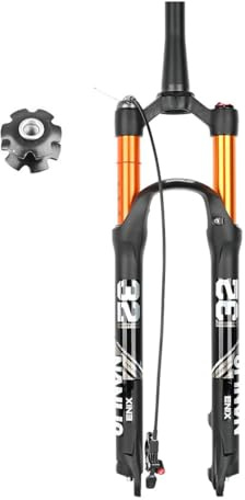 Fjädrande framgaffel for mountainbike,140mm slaglängd,koniskt rör 39.8mm,skivbroms,framgaffel for mountainbike,9mm×100mm axel,snabbkoppling,returjustering(Remote,27.5)