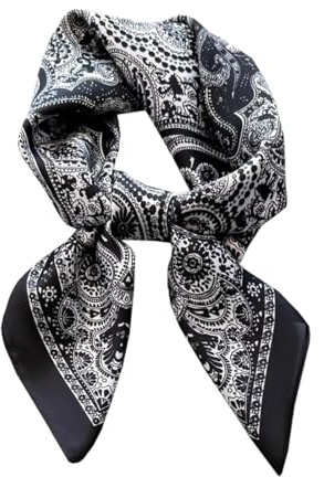 Ecroon Silke Scarf Scarf Chiffong Dam Halsduk Kvadratisk Sjal Stor Stol Solskydd Halsduk Huvudduk Alla Årstider, Och, one size