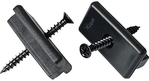 100 Pcs Composite Decking Clips, 6mm WPC T Clips Hidden Fasteners/Plastic Fixings, Fastener Board With Black Screws