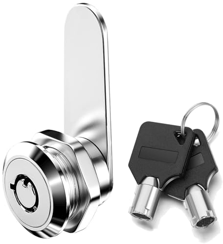 ZiYuya Cerradura de leva tubular de rosca de 16 mm con llave diferente, cerradura para almacenamiento de RV, buzón, buzón, armario, armario, vaso, poste, aparador, cerradura de puerta