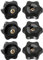 FOMGIIN 6 Tornillos de Estrella M5, Tornillos de Mariposa de 25 mm de Diámetro Exterior, Tuercas de Perilla Palomilla de Sujeción Estrella, Rosca Tornillo de Mariposa Negros, Tuercas de Mariposa