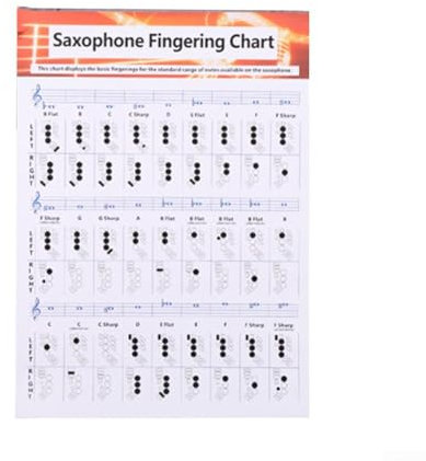 Saxophon-Grifftabelle für Anfänger, Akkorde mit Leichtigkeit schreiben, langlebig (L)