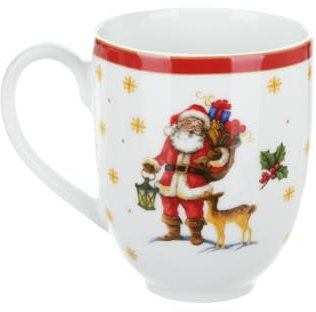 KASANOVA Tazza Mug Natale Babbo Natale porcellana 440 ml