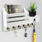 LPAMABA Portachiavi da Parete in Legno, con 6 Ganci - Appendi Chiavi da Muro Design Moderno per Casa, Ufficio, Ingresso e Corridoio - Organizzatore Chiavi Parete, Oggetti Piccoli (Bianco)