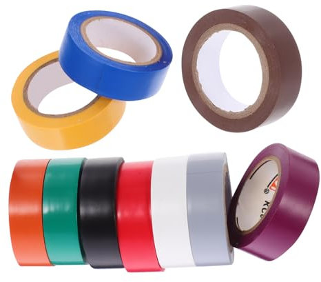 ABOOFAN 10 Rollen Isolierband Isolierung Blau multi Isolieren Material Hochtemperatur-Elektroband Kabelband umwickeln Hochtemperaturband Band mit hoher Hitze Drahtband PVC
