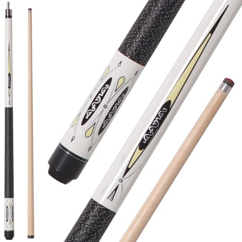 Bili Biliard Canadian Maple Pool Cue Sticks (10mm/11.5mm/13mm Tip Available), 58 2-Piece Pool Sticks for Adults with Low Deflection Shaft,Billiard Sticks for Home, Bar, and Tournament Play (11.5mm)