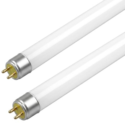 2 Pack T8 Fluorescent Tube 15W 4000K Cool White 450mm, G13 Base Emergency Energy Saving Light, No Flicker 360°, Low Energy Consumption Tube Light for Kitchen Bathroom Cabinet Garage Strip Emergency