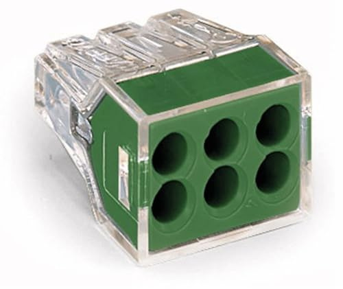 Wago Verbindungsdosenklemme 773-116, 6 Leiter, transparent, 50 Stück