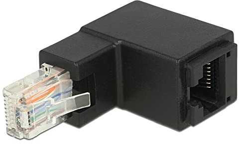 Delock 86424 - Netzwerk Adapter RJ45 Stecker/Buchse Oben gewinkelt Cat.6 UTP, 86424