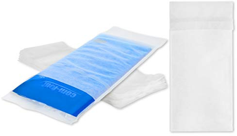 com-four® 25x Funda de Vellón Desechable para Compresa Multiuso Frío/Calor | Cubierta Protectora de Tela para Bolsa de Gel para una Sujeción Segura