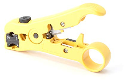 THE CIMPLE CO Coaxial Cable Stripping Tool for RG59, RG6, & RG11, Cable Prep Tool for Category Cable, CAT3, CAT5, & CAT6 Cutter, Universal for Coax and Cat Wire
