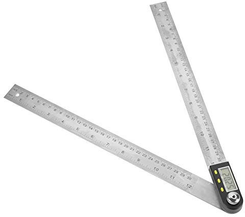 Digital Protractor Ruler, 0-300mm Stainless Steel Electronic Angle Finder Ruler, Digital Goniometer Angle Finder Miter Gauge Ruler