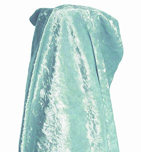 A-Express Premium Glitz mjukt krossat sammetstyg material gardiner kudde klädtillverkning klädsel 140 cm bred med baksida – 1 meter 100 cm x 140 cm ankägg
