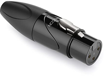 deleyCON 1 Stück XLR Audio Adapter Konfektionierbar XLR Buchse auf XLR Roh Anschluss für XLR Kabel und Geräte Lautsprecher Mikrofon Mischpult Musikinstrument Tonstudio