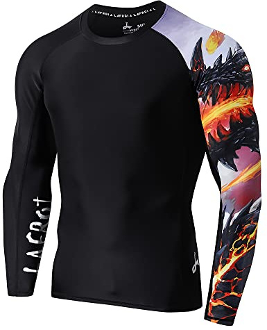 LAFROI Långärmad herr UPF 50+ Baselayer Skins Performance Fit Compression Rash Guard-CLYYB