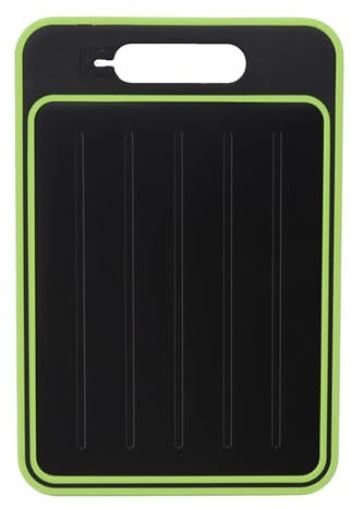 Hooleey Tabla de cortar de doble cara con placa de molienda y descongelación rápida para cocina (Black)