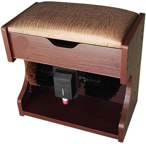ASEENXPS Lucidascarpe elettrico, Lucidascarpe elettrico completamente automatico, Lucidascarpe elettrico for hotel for famiglie, banche, luoghi pubblici(Color:Brown)