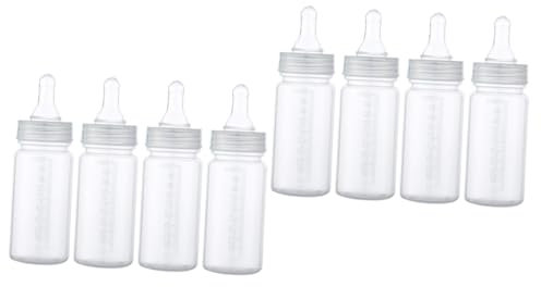 KOMBIUDA 8 Stk Nuckelflasche Babyflaschen für Neugeborene Mama Flaschen neugeboren Milchflasche plastikflasche Babyflasche aus Plastik Babyfläschchen aus Kunststoff pp Transparent