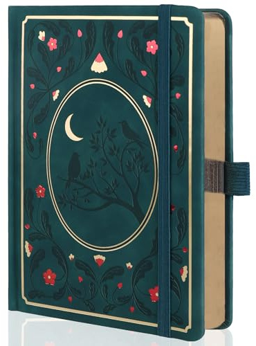TIEFOSSI Dot Notebooks, A5 Hardcover Dot Journals for Writing Women, 160gsm Thick Paper, 190 Numbered Pages, for Planner Organization
