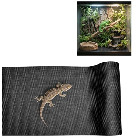 AhhiAboo Bearded Dragon Reptile Accessories Large 45x200cm Reptile Carpet Non-Slip Tank Liner Terrarium Bedding Substrate Mat for Leopard Gecko Snake Lizard Tortoise Iguana