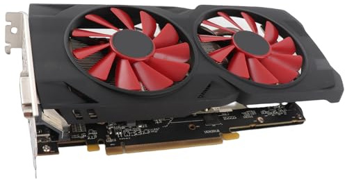 TICFOX AMD Radeon RX 580 8GB GDDR5 - Tarjeta gráfica de 256 bits, 2048SP, con tarjeta gráfica PCI Express 3.0 x16, ventilador dual con 3 puertos DisplayPort, 1 interfaz multimedia HD para ordenador de