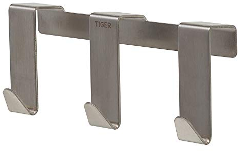 Tiger Tür-Hakenleiste Basic 20 mm, mit 3 Haken, Edelstahl gebürstet
